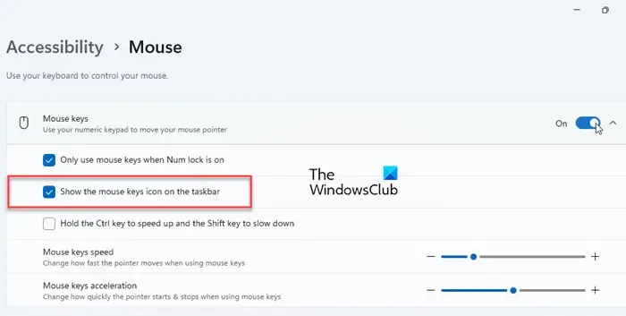 Paramètres des touches de la souris dans Windows 11