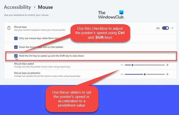 Impostazioni dei tasti del mouse nell'app Impostazioni di Windows