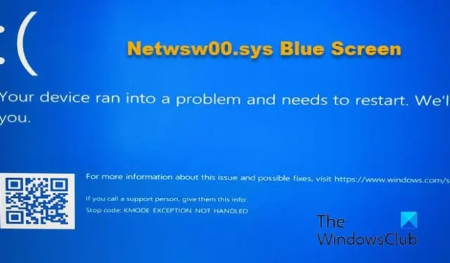 Reparar la pantalla azul Netwsw00.sys en Windows 11
