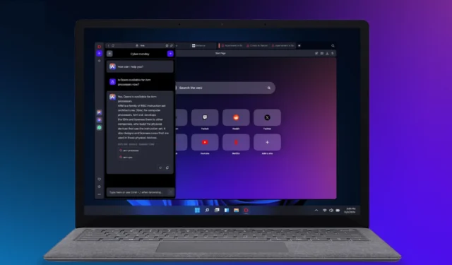 Opera ist jetzt auf Arm-basierten Windows-PCs doppelt so schnell