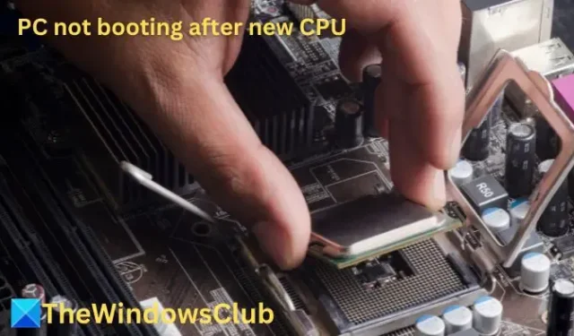 La PC con Windows no arranca después de una nueva CPU