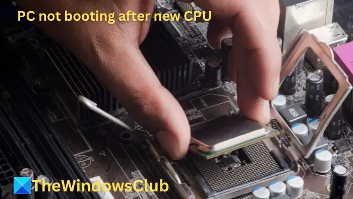 PC start niet op na nieuwe CPU