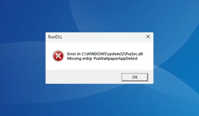 Muchos informan del error PcaWallpaperAppDetect en Windows 11 24H2, pero hay una solución rápida