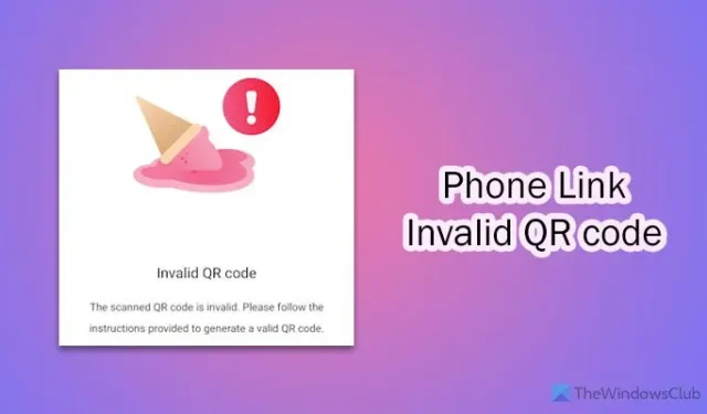 Erreur de code QR non valide dans le lien téléphonique [Réparer]