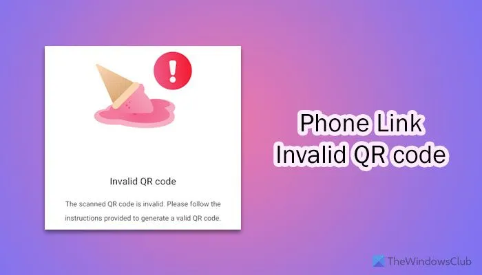 Erreur de code QR non valide dans le lien téléphonique