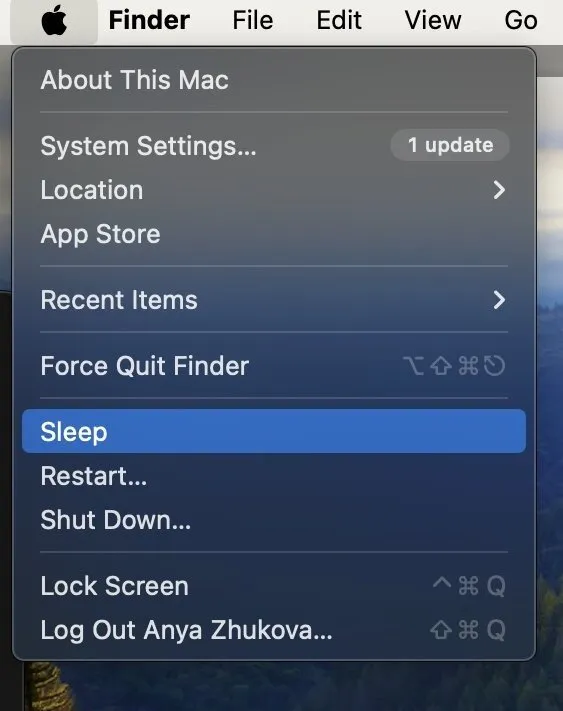 Zet uw Mac in de slaapstand-menu