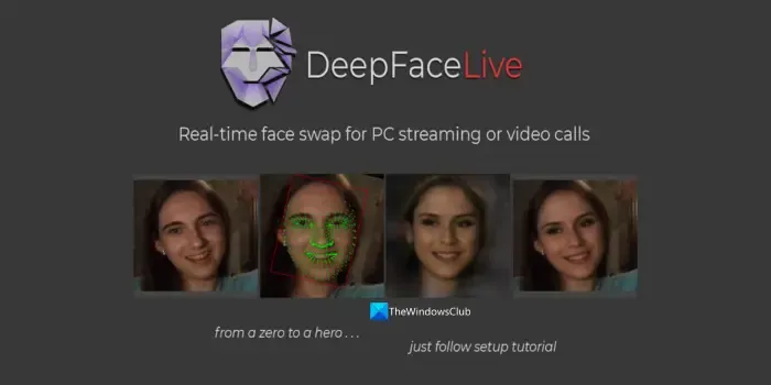Software Deepfake para troca de rosto em tempo real