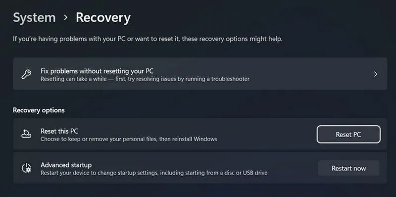 Zresetuj komputer w systemie Windows