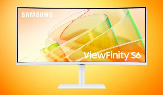 Veja tudo com um monitor curvo SAMSUNG ViewFinity S6 de 34”