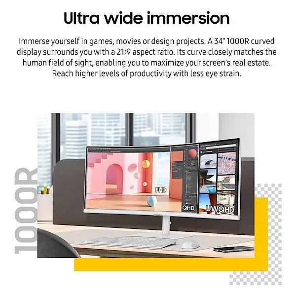 Monitor curvo Samsung Viewfinity S6 ultra ancho