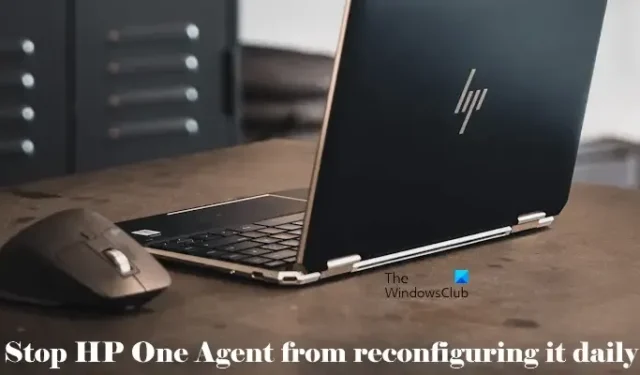 Impedir que o HP One Agent o reconfigure diariamente