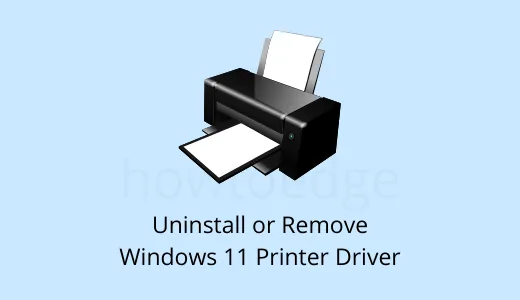 Como desinstalo ou removo o driver da impressora no Windows 11