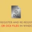 Cómo cancelar el registro y volver a registrar archivos DLL u OCX en Windows