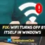 WiFi wordt vanzelf uitgeschakeld in Windows 11