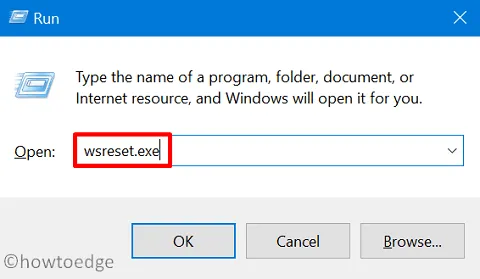 Erro de atualização do Windows 10 0x80072efe - WSRESET
