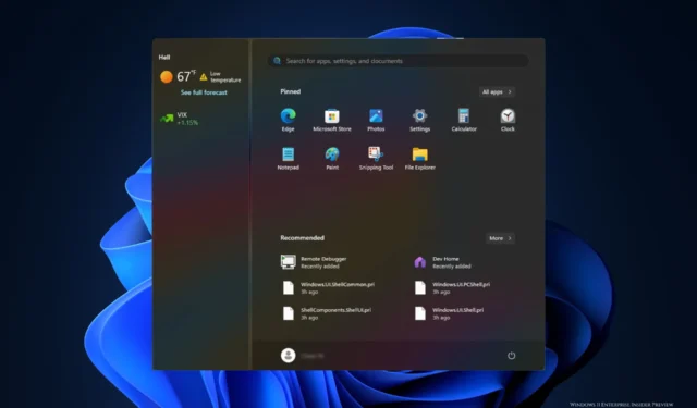 Il menu Start con widget mobili in Windows 11 ci ricorda Windows 8