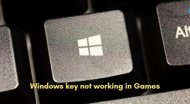 Windows 11 게임에서 Windows 키가 작동하지 않습니다.