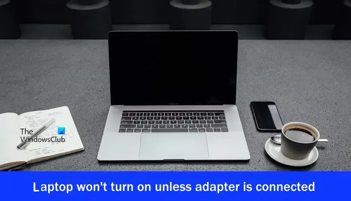 La computadora portátil con Windows 11 no se enciende a menos que esté conectada