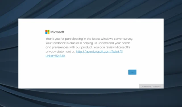 Preencha a última pesquisa da Microsoft e molde o futuro do Windows Server
