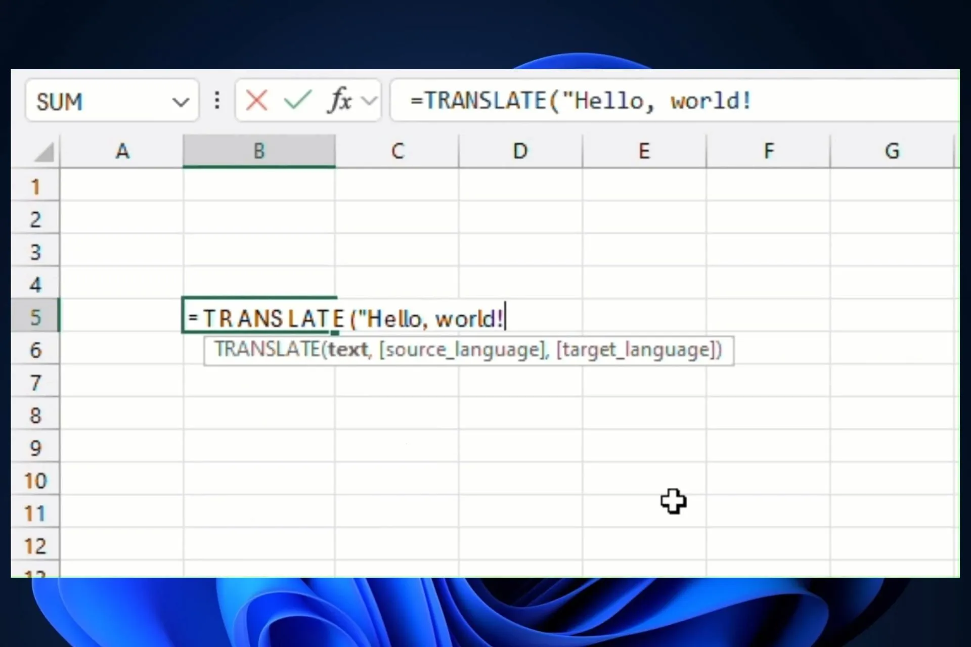 Excel traduire