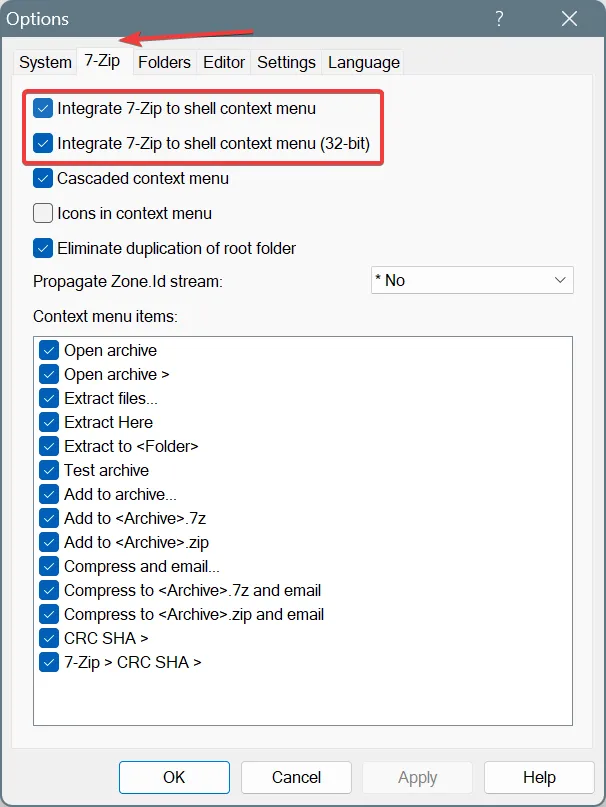 Fügen Sie 7zip zum Kontextmenü von Windows 11 hinzu