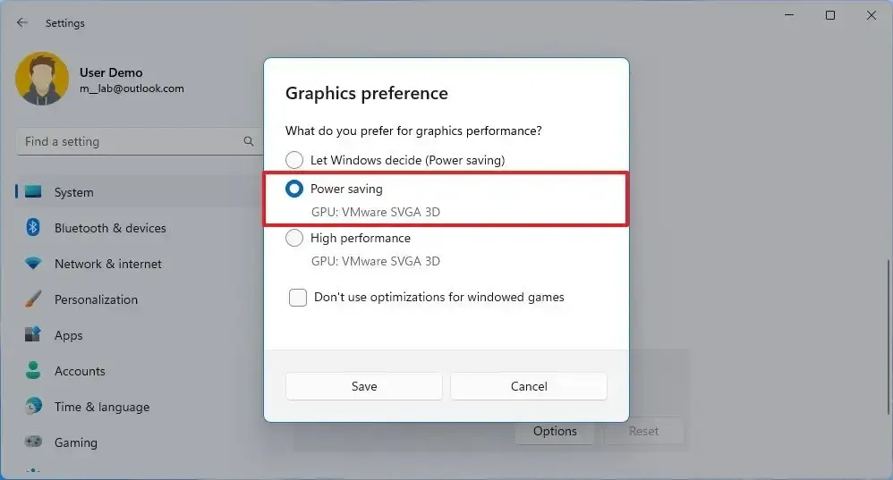 Bevorzugte GPU für App festlegen