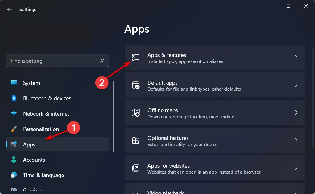 apps-features dove si trova il pulsante del menu di Chrome