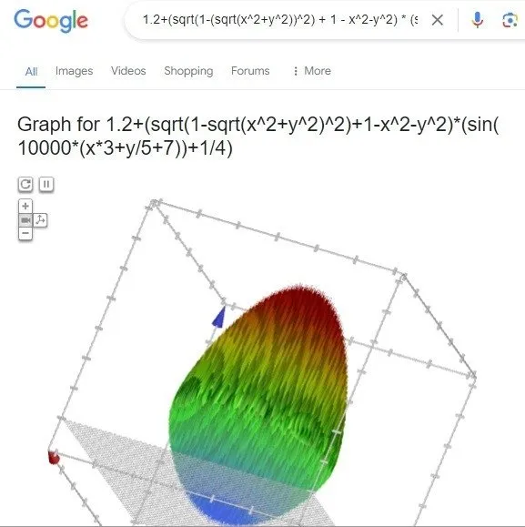 Tworzenie jajka 3D w wyszukiwarce Google.