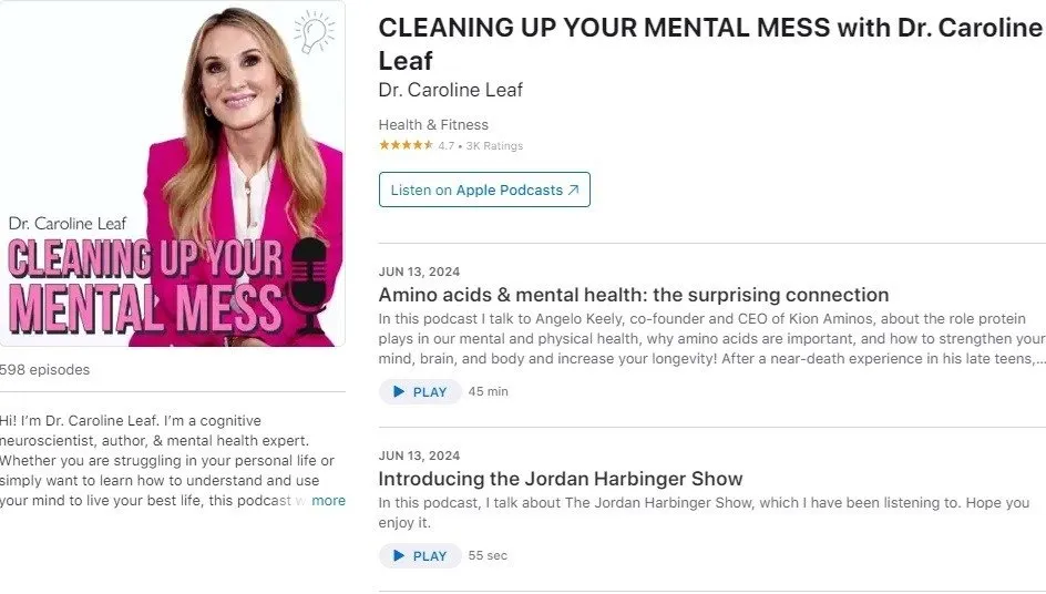 Épisodes du podcast Cleaning Up The Mental Mess sur Apple Podcasts.