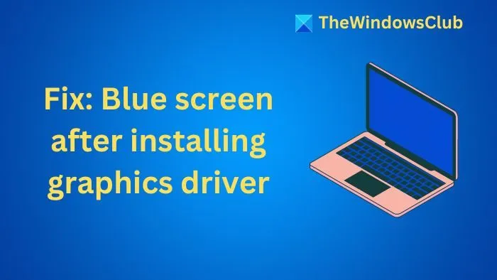 Blauw scherm na installatie grafische driver