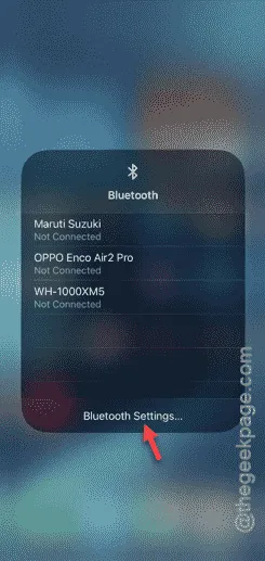 paramètres Bluetooth minimum