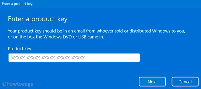 更改您的 Windows 11 產品金鑰