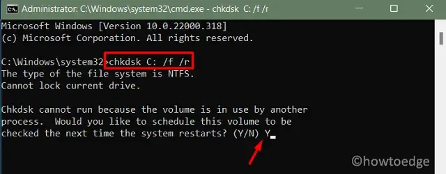 CHKDSK Windows 11 - 블루 스크린 오류 0x00000139