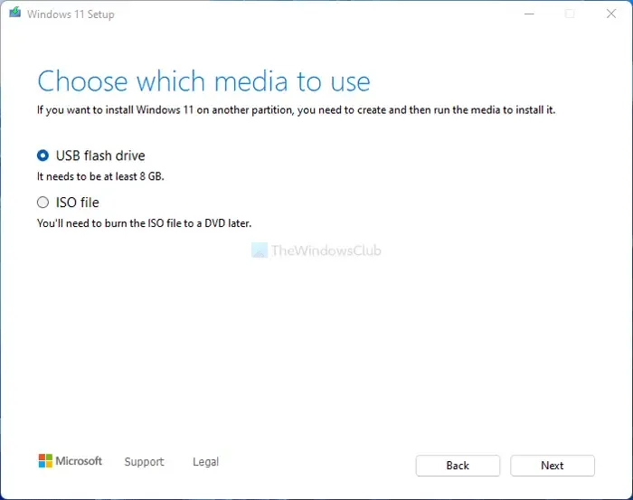 Supporto di installazione avviabile di Windows 11