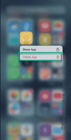 verwijder de app min