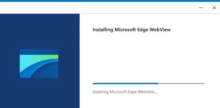 Installazione di Edge WebView.