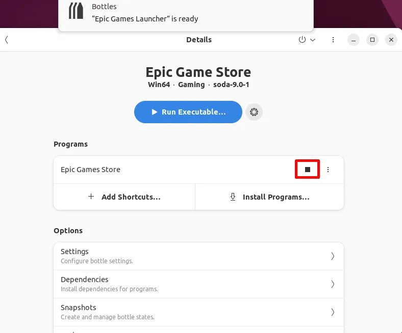 Lanzador de Epic Game Store