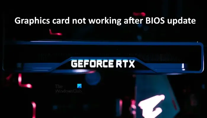 La tarjeta gráfica no funciona después de la actualización del BIOS
