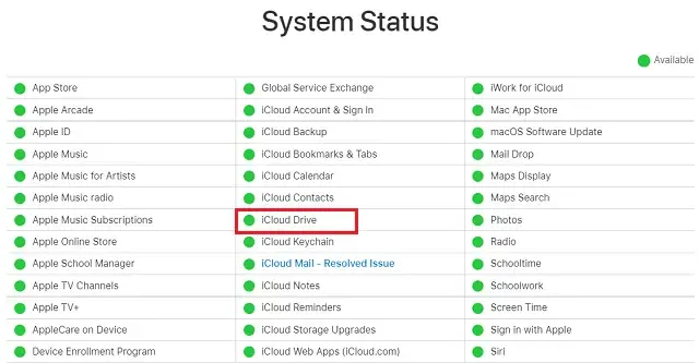 Erreur iCloud 0x8007017b – Vérifier l'état