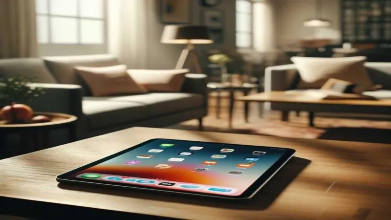 Una imagen de un iPad sobre una mesa.