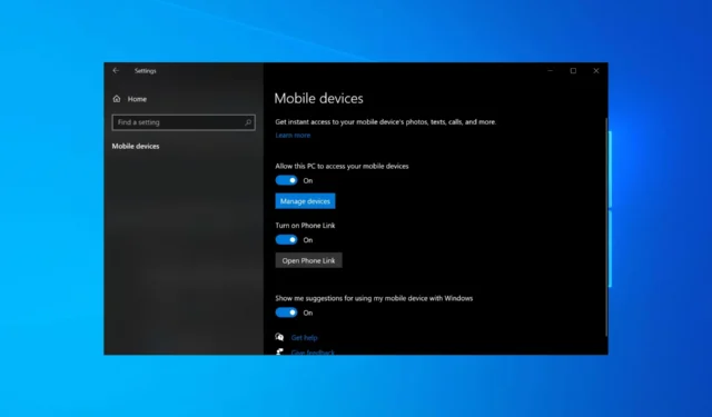 De KB5037849-update brengt de functie Mobiele apparaten naar Windows 10