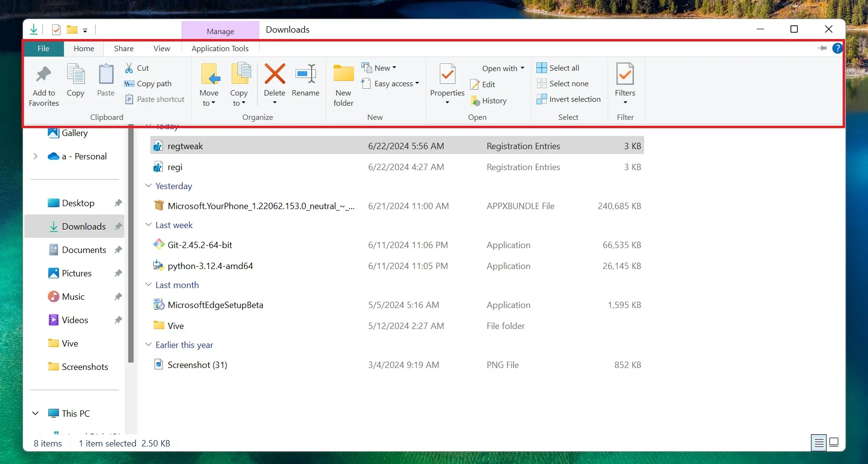 alte Ribbon-Benutzeroberfläche im neuen Windows 11-Datei-Explorer