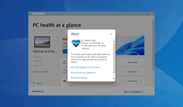 So aktualisieren Sie die PC Health Check-App
