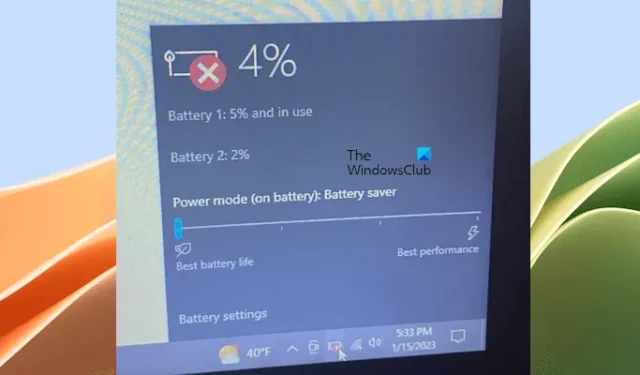 Windows 11/10의 배터리 아이콘에 빨간색 x가 표시되는 문제 [수정]