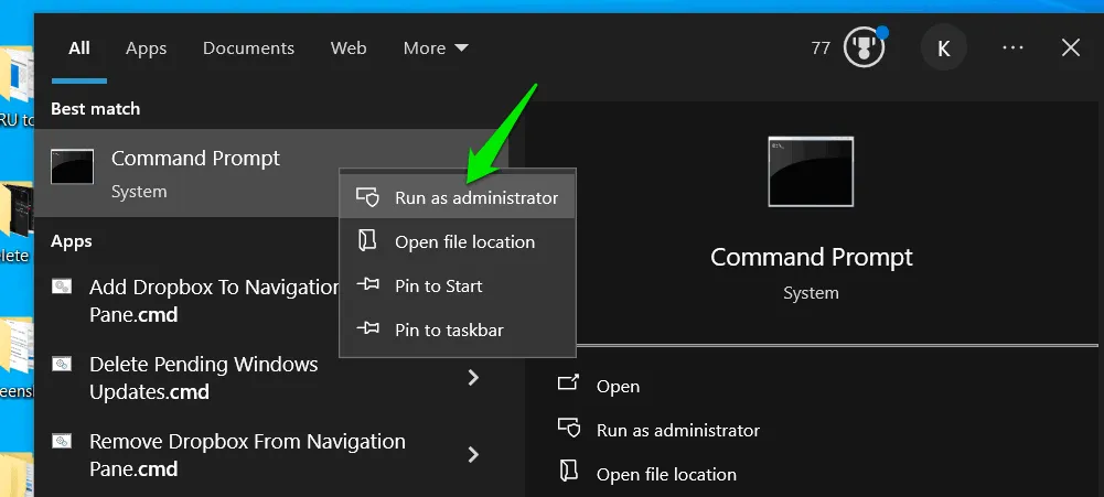 Run As Administrator Command Prompt