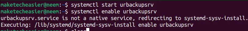 Ejecute systemctll start y habilite los comandos para iniciar el servicio del servidor automáticamente después de reiniciar.