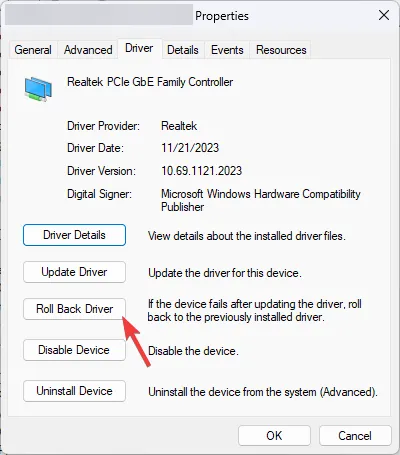 Roll back driver - PC crashes after closing game