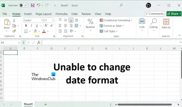 Datumsformat in Excel kann nicht geändert werden [Fix]