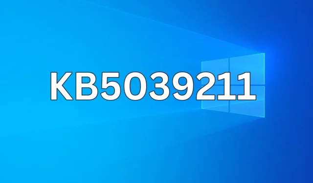 Windows 10 KB5039211 adiciona um novo recurso (links diretos para download)