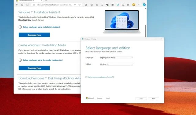 Téléchargement de Windows 11 24H2 via l’outil de création multimédia